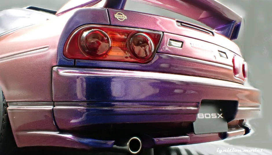 Ignition-Model Nissan 180SX Type X RPS13 Midnight Purple w/ Black Mesh Wheels 1:18
