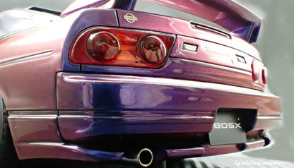 Ignition-Model Nissan 180SX Type X RPS13 Midnight Purple w/ Black Mesh Wheels 1:18