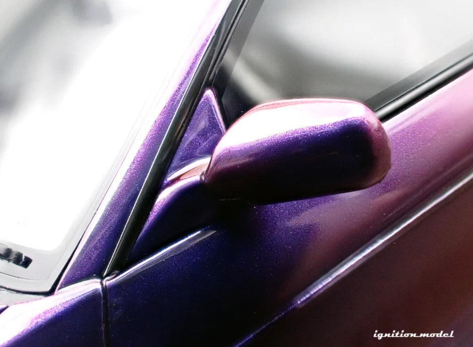 Ignition-Model Nissan 180SX Type X RPS13 Midnight Purple w/ Black Mesh Wheels 1:18
