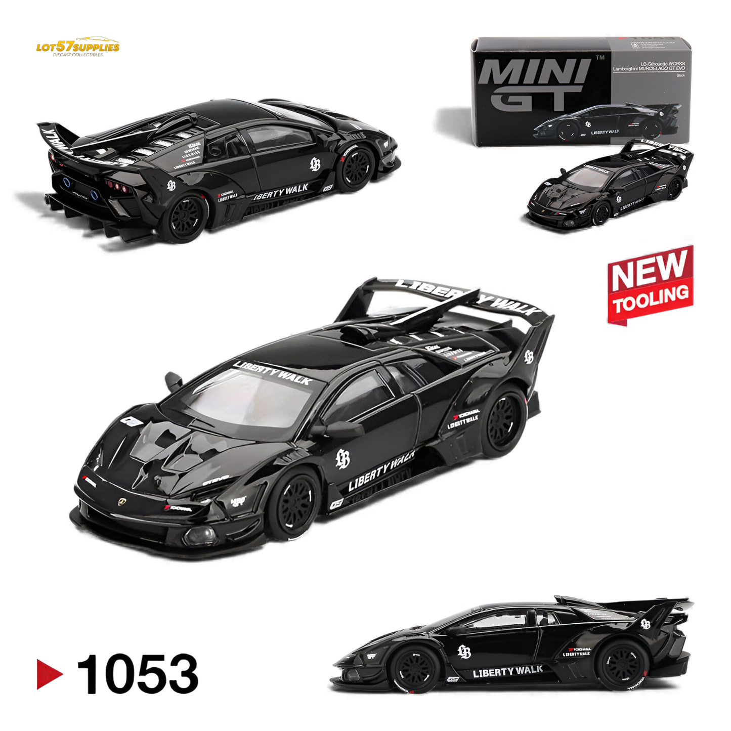 Mini GT Lamborghini Murcielago GT Evo Black 1:64