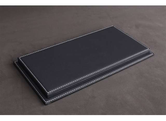 Atlantic Case Mulhouse Premium Acrylic Display Case w/ Anthracite Leather Base w/ White Stitching 1:18