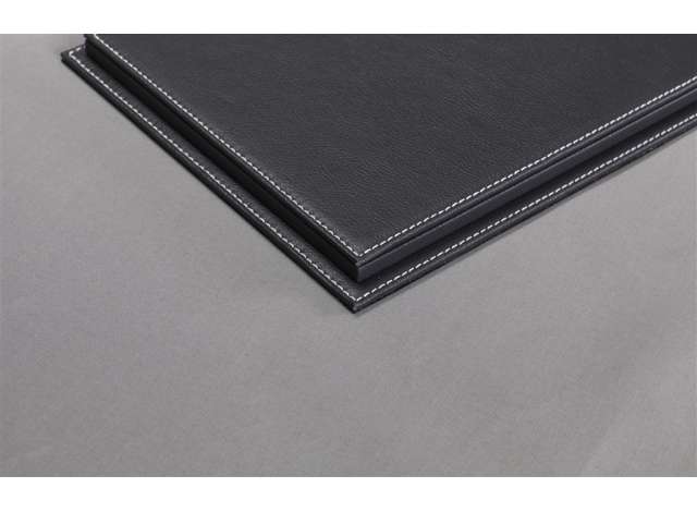 Atlantic Case Mulhouse Premium Acrylic Display Case w/ Anthracite Leather Base w/ White Stitching 1:18