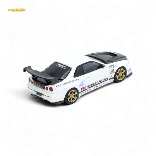 Inno64 Top Secret R34 GT-R White 1:64