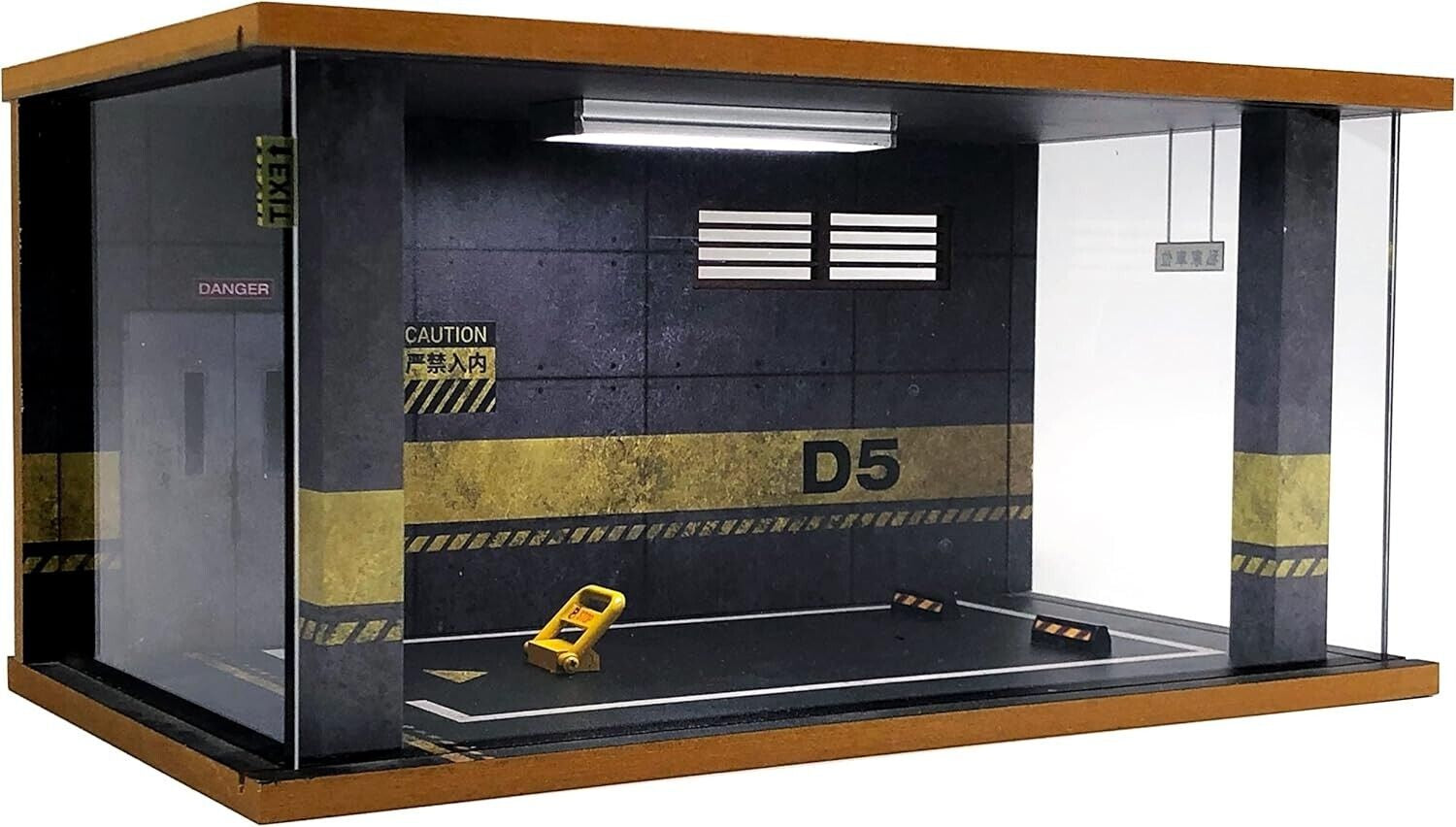 1/18 Scale Model Car Display Case Clear Acrylic Car Garage Display Case LED