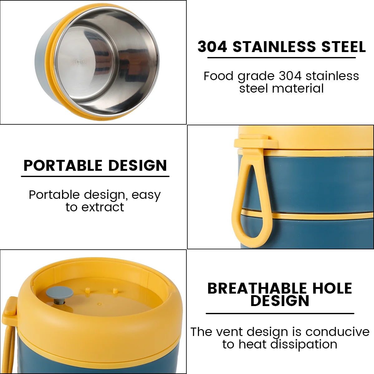 Vacuum Insulated Food Jar for Kids with Foldable Spoon,24 Oz Stainless Steel Thermal Food Container Food Thermos Soup Cup