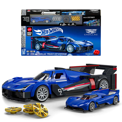Hot Wheels Cadillac Project GTP Hypercar Building Toy Kit (236 Pieces), for Collectors