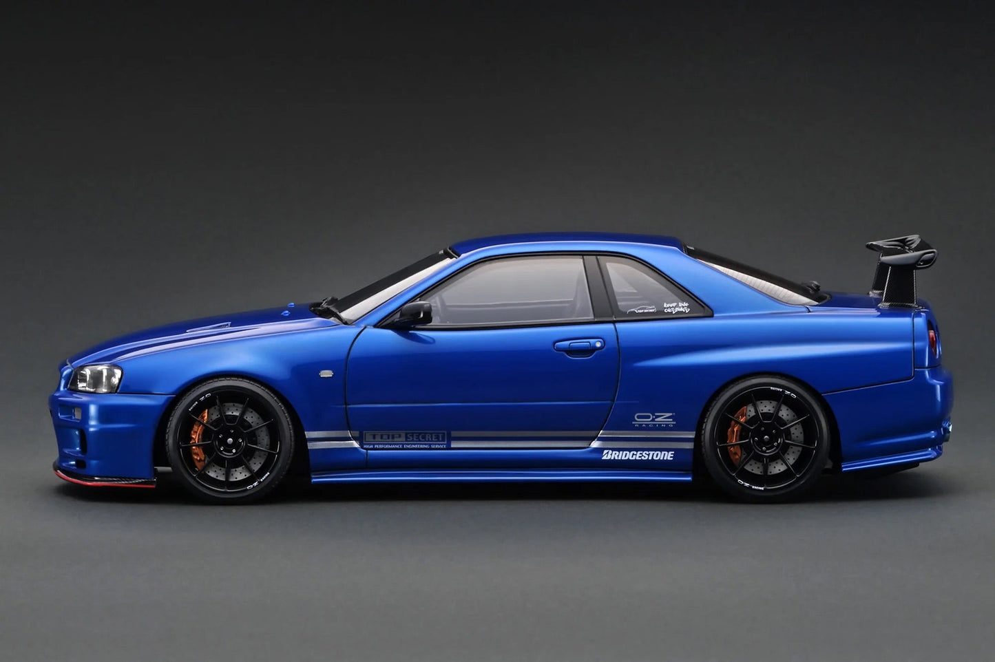 Ignition-Model Nissan Skyline GT-R R34 (BNR34) Top Secret 34GT-R RHD Blue Metallic 1:18