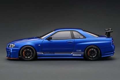 Ignition-Model Nissan Skyline GT-R R34 (BNR34) Top Secret 34GT-R RHD Blue Metallic 1:18