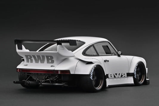 Ignition-Model Porsche 911 RWB 930 Matte White w/ Work S1 Wheels 1:18