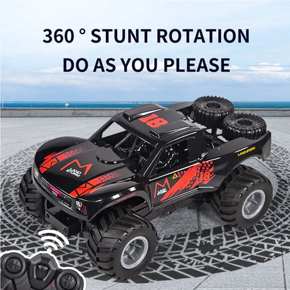 Amphibious Remote Control Car Truck Toys, 1:16 All Terrain 4WD Off-Road RC Car Waterproof, RC Monster Truck for Boys/Girls, Kids Pool Toys Gifts, Red , 2 Batteries