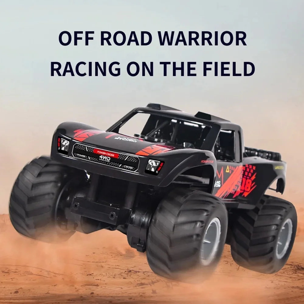 Amphibious Remote Control Car Truck Toys, 1:16 All Terrain 4WD Off-Road RC Car Waterproof, RC Monster Truck for Boys/Girls, Kids Pool Toys Gifts, Red , 2 Batteries
