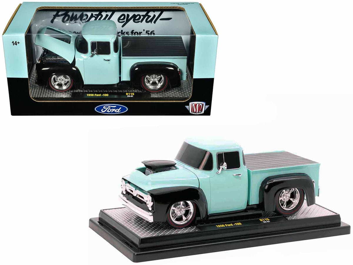 1956 Ford F-100 Pickup Truck, Light Blue 1:24 - M2 Machines