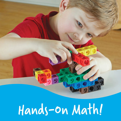 Mathlink Cubes Big Builders - Math Manipulatives Kindergarten Games, Ages 5+
