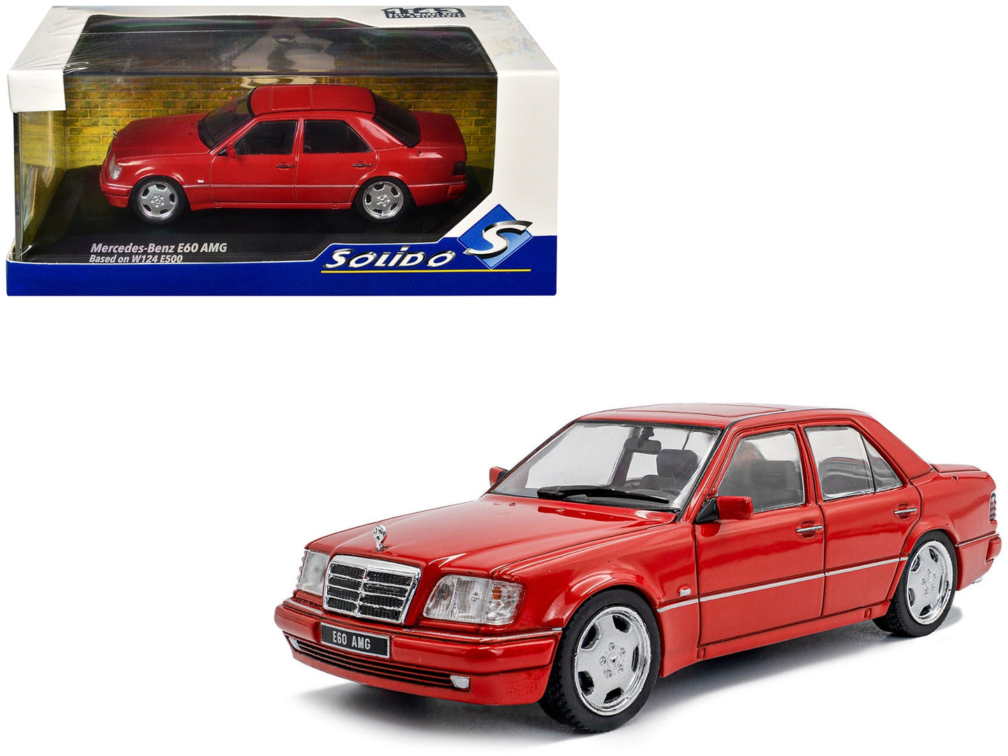 Solido Mercedes-Benz W124 E60 AMG 1/43 Diecast — Signal Red