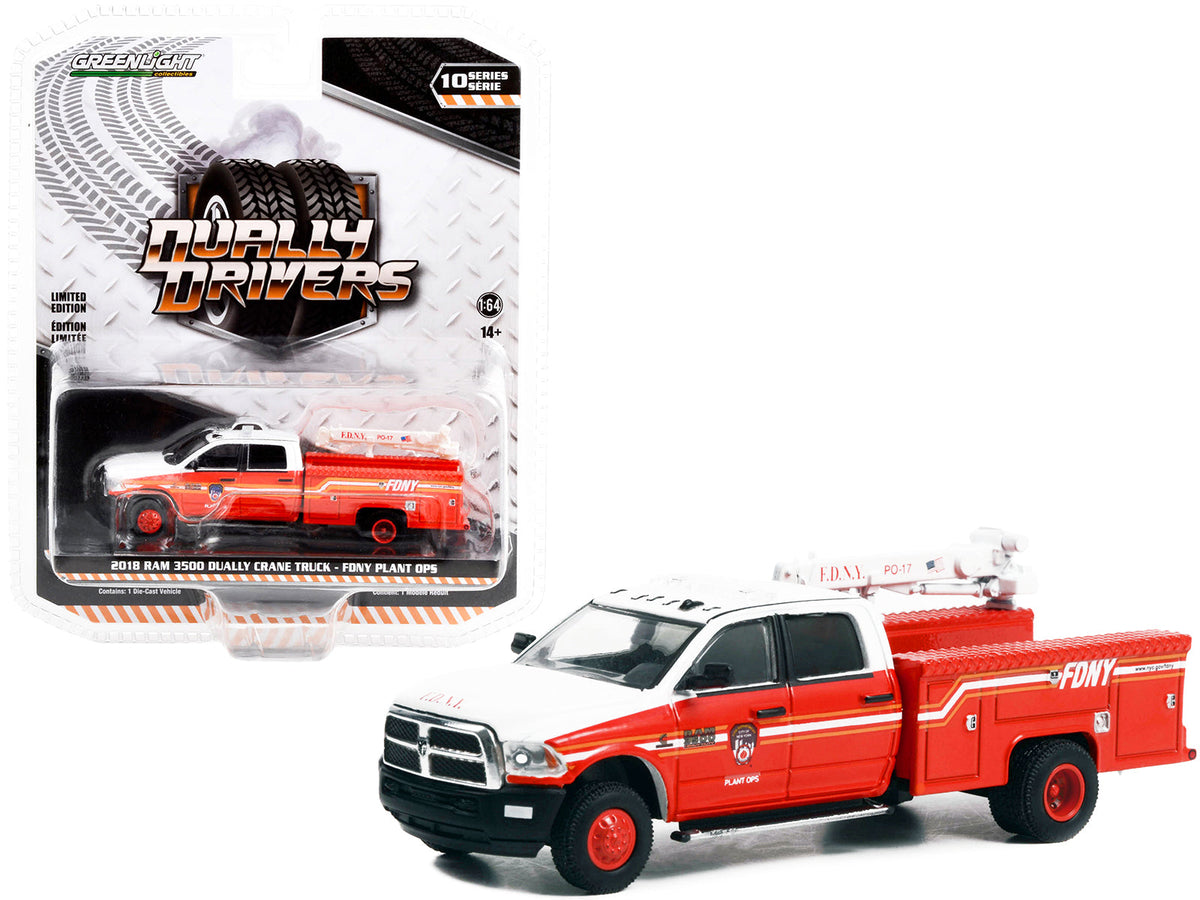 2018 Ram 3500 Dually Crane Truck 'FDNY' 1:64 - Greenlight