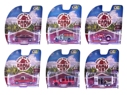 "Down on the Farm" Series 11 Set of 6 pieces 1/64 Diecast Models by Greenlight