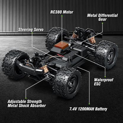1/18 Brushless RC Cars for Adults Fast + Mph, RC Trucks 4X4 Offroad Waterproof