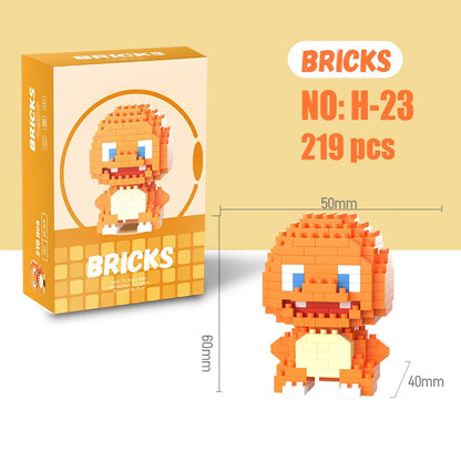 Pokemon Building Blocks Pokémon Gengar Action Cartoon Character Pikachu Charizard Model Building Block for Boys Birthday Gifts