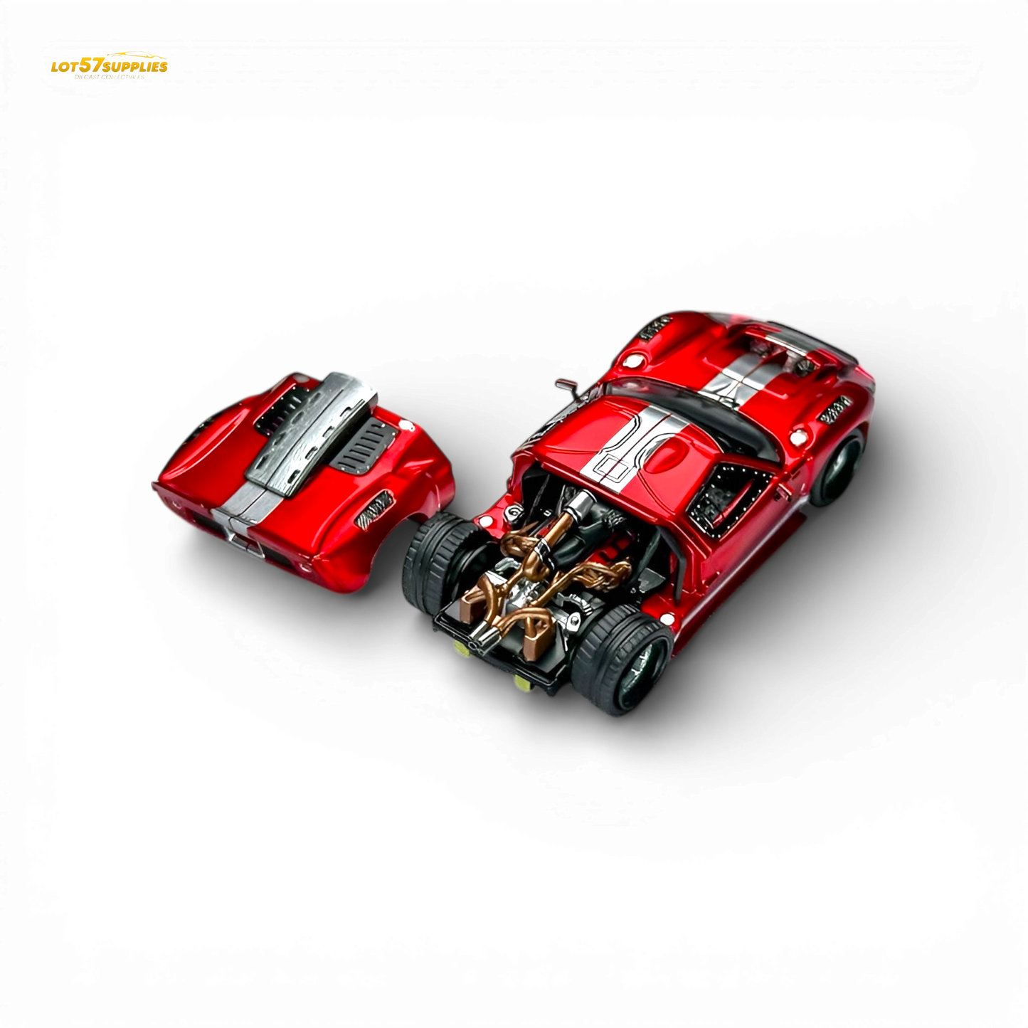 Rhino Model RM Ford GT40 Transparent Red 1:64