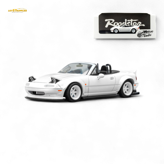 Microturbo Custom MX5 Rocket Bunny Metallic White 1:64
