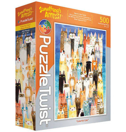 Colorful Cats – 500 Piece Jigsaw Puzzle Collective