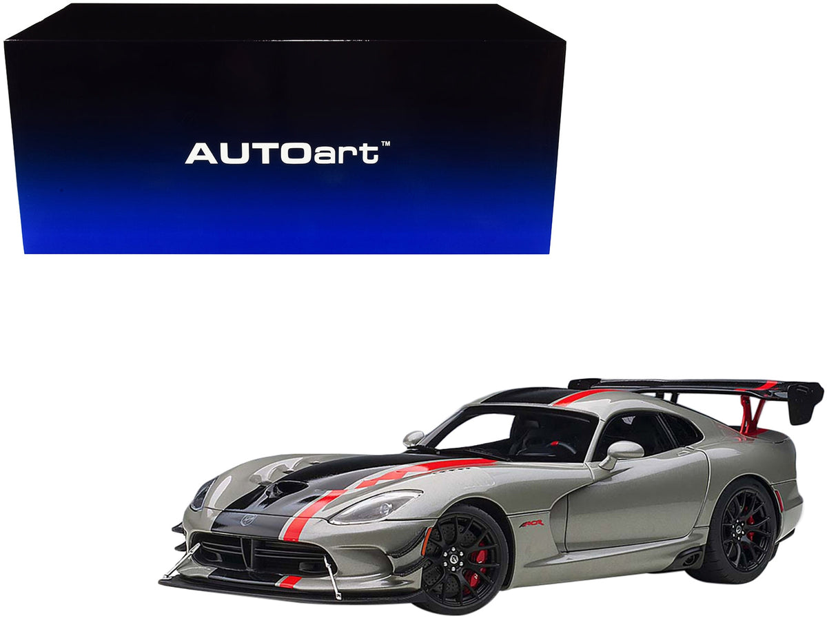 2017 Dodge Viper ACR Billet Silver Metallic 1/18 Model Car by Autoart