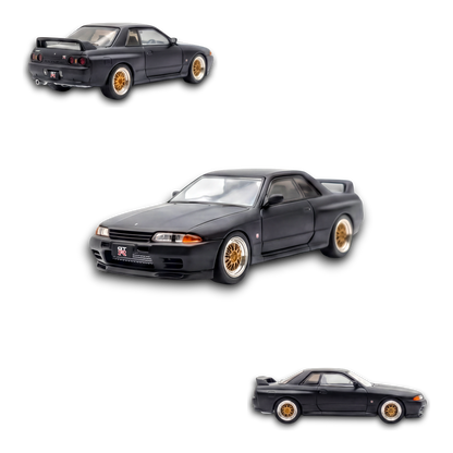 Inno64 Nissan Skyline GT-R R32 Matt Black "THE DIECAST COMPANY" Special Edition 1:64