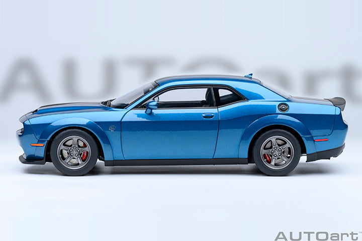 AUTOart 2023 Dodge Challenger SRT Super Stock Frostbite Blue 1:18