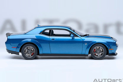 AUTOart 2023 Dodge Challenger SRT Super Stock Frostbite Blue 1:18