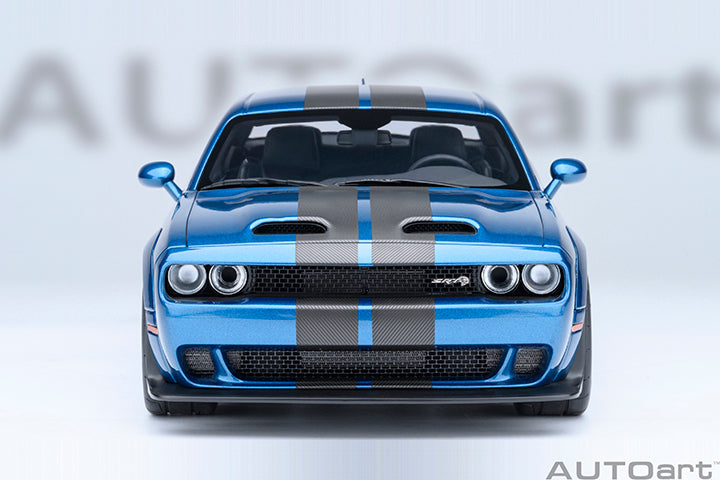 AUTOart 2023 Dodge Challenger SRT Super Stock Frostbite Blue 1:18