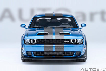 AUTOart 2023 Dodge Challenger SRT Super Stock Frostbite Blue 1:18
