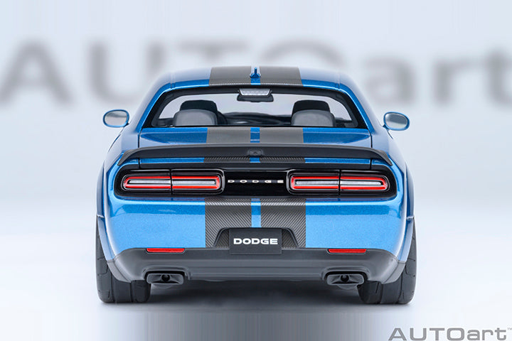 AUTOart 2023 Dodge Challenger SRT Super Stock Frostbite Blue 1:18
