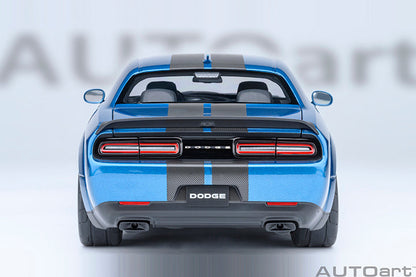 AUTOart 2023 Dodge Challenger SRT Super Stock Frostbite Blue 1:18