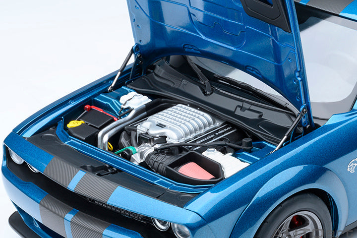 AUTOart 2023 Dodge Challenger SRT Super Stock Frostbite Blue 1:18
