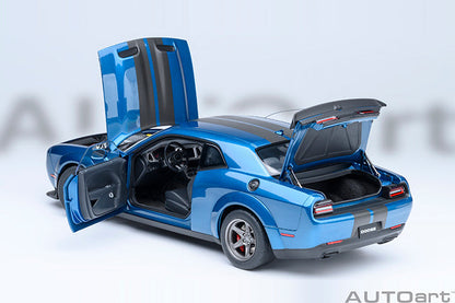AUTOart 2023 Dodge Challenger SRT Super Stock Frostbite Blue 1:18