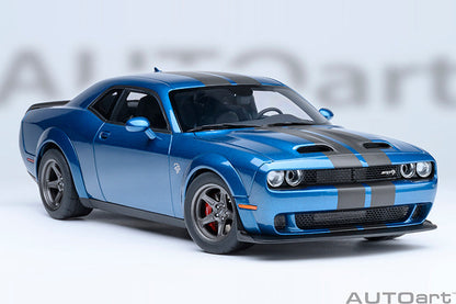 AUTOart 2023 Dodge Challenger SRT Super Stock Frostbite Blue 1:18
