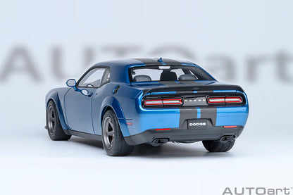 AUTOart 2023 Dodge Challenger SRT Super Stock Frostbite Blue 1:18