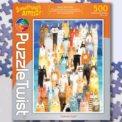 Colorful Cats – 500 Piece Jigsaw Puzzle Collective