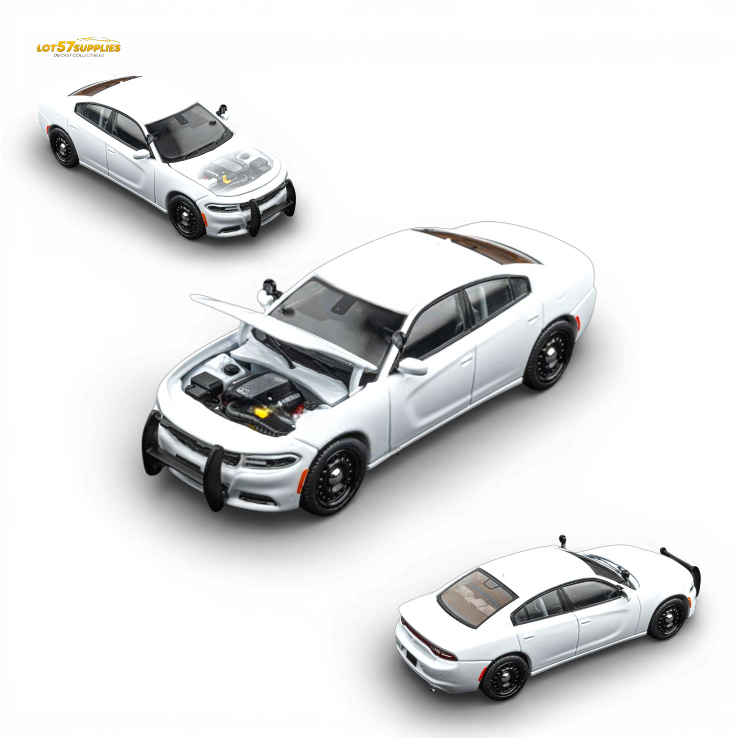 Elite Collectibles Dodge Warhorse Police Interceptor White 1:64