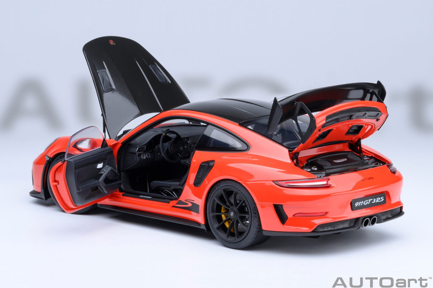 AUTOart Porsche 911 991.2 GT3 RS w/ Weissach Pkg Lava Orange 1:18