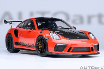 AUTOart Porsche 911 991.2 GT3 RS w/ Weissach Pkg Lava Orange 1:18