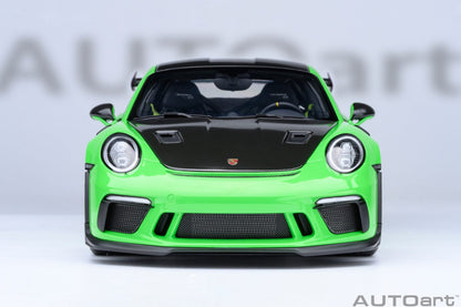 AUTOart Porsche 911 991.2 GT3 RS w/ Weissach Pkg Lizard Green 1:18