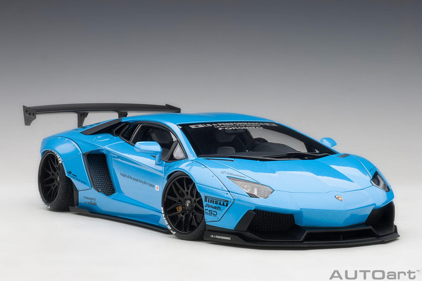 AUTOart Lamborghini Aventador LB Works Metallic Sky Blue 1:18