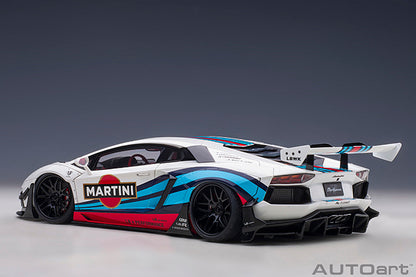 AUTOart Lamborghini Aventador Liberty Walk LB-Works Limited Edition Martini Livery 1:18 (Preowned))