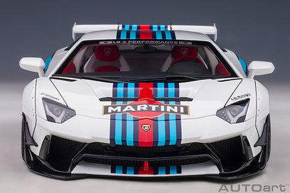 AUTOart Lamborghini Aventador Liberty Walk LB-Works Limited Edition Martini Livery 1:18 (Preowned))