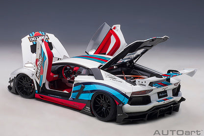 AUTOart Lamborghini Aventador Liberty Walk LB-Works Limited Edition Martini Livery 1:18 (Preowned))
