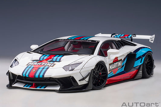 AUTOart Lamborghini Aventador Liberty Walk LB-Works Limited Edition Martini Livery 1:18 (Preowned))