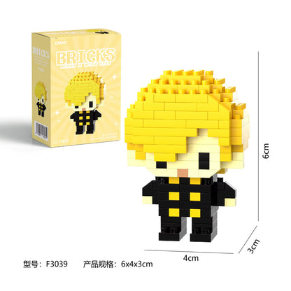 One Piaca Building Blocks Luffy Zoro Building Blocks Anime Action Figures Nami Usopp Toy Kids Toys for Children Birthday Gifts