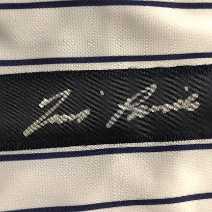 Framed Autographed/Signed Tim Raines 35x39 New York Pinstripe Baseball Jersey JSA COA