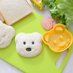 2Pcs Sandwich Mould Bear Cat Rabbit Car Shaped Bread Mold Cake Biscuit Embossing Device Crust Cookie Cutter Baking Pastry Tools